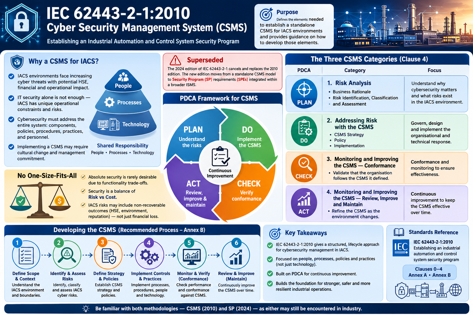 IEC 62443-2-1 Cybersecurity Management System (CSMS) overview